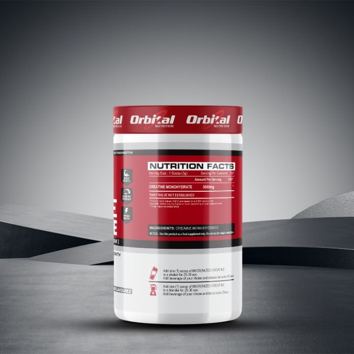 Orbital Nutrition Creatine Monohydrate Unflavoured, 300gm - Image 3